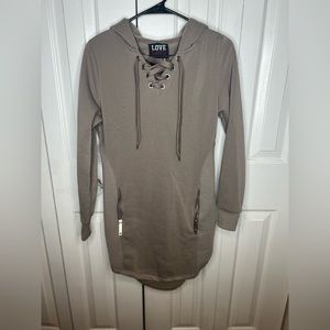 Long Sleeve Gray Dress